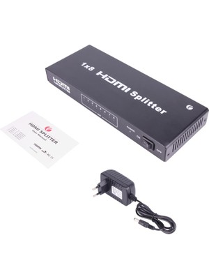 Stylmenplus Vcom DD418A 1-8 Port 1.4V 3D Metal HDMI Splitter