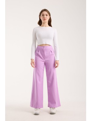 Modazeyosh Kadın Pileli Bol Paça Pantolon