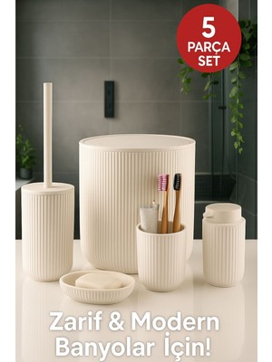 Feyza Design Şık 5 Parça Banyo Seti – Rahat ve Pratik Kullanım Için
