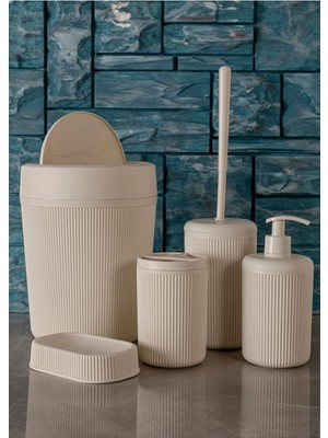 Feyza Design 5 Parça Banyo Seti, Şık ve Kullanışlı Banyo Takımı, Vücut Temizliği Için