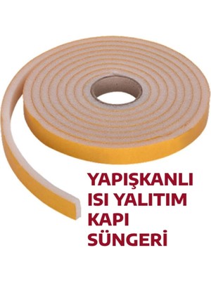 Toptan Bulurum 3 Metre Yapışkanlı Kapı Bandı Isı Yalıtım Süngeri