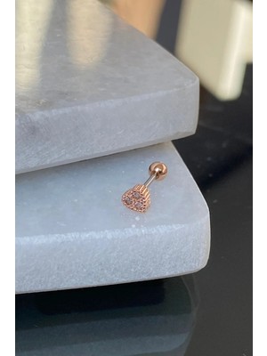 Jaida Moda Kadın 316L Cerrahi Çelik Kalp Figür Tragus Helix piercing