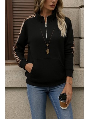 Barış Beauty Kadın Uzun Kollu Balıkçı Yaka Önden Fermuarlı Polar Bluz