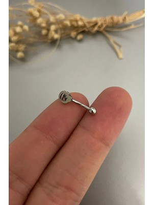 Jaida Moda Unisex Gümüş Che Figürlü Çelik Kaş Piercing
