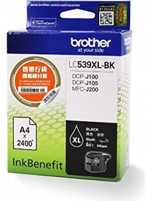 Novis Liora Brother LC539XLBK Black Siyah 2.400 Sayfa Kartuş DCP-J105 MFC-J200