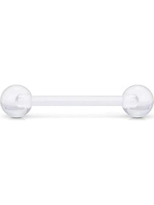 Jaida Moda Unisex Iki Ucu Top Uçlu Bioplastik Tragus Helix Kıkırdak Piercing