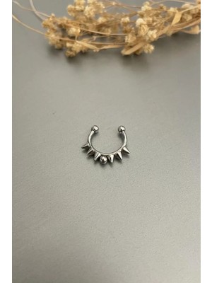 Jaida Moda Unisex Gümüş Renk Diken Figürlü Helix Piercing