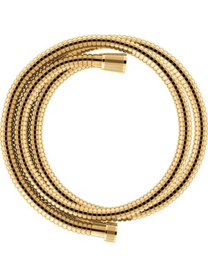 Feyza Design 150 cm Paslanmaz Çelik Çift Kenetli Gold Duş Hortumu