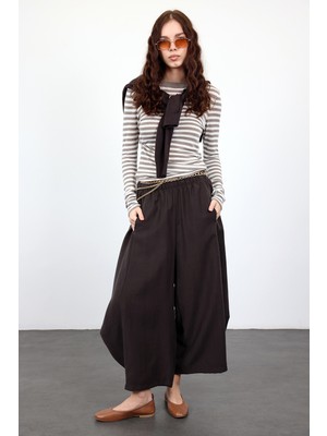 5in1Canpolat Kahverengi Şalvar Pantolon 0190