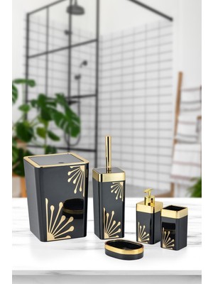 Feyza Design 5 Parça Gold Banyo Seti, Şıklık ve Fonksiyon Bir Arada