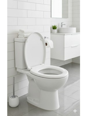 Feyza Design Oval Klozet Kapağı, Dayanıklı ve Kolay Montajlı, Hijyenik Tasarım