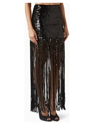 Alice + Olivia Kendra Payetli Püsküllü Kadın Etek