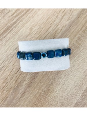 Mk Tasarım Gerçek Lapis Lazuli Taşı BİLEKLİK-MKT.1.101.80 Rahatlatıcı, Dinginlik, Enerji Bilekliği