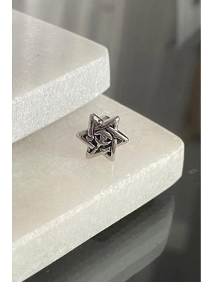 Jaida Moda Unisex Gri Gotik Gama Figür Çelik Helix Kıkırdak Piercing