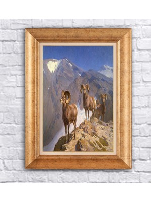 Giyense Altın Varaklı Çerçeveli Paspartulu Tablo HN956