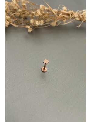 Jaida Moda Kadın Rose 316L Cerrahi Çelik Kare Tragus Helix Piercing