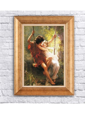 Giyense Altın Varaklı Çerçeveli Paspartulu Tablo HN897