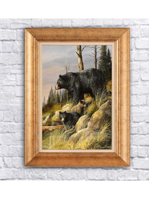 Giyense Altın Varaklı Çerçeveli Paspartulu Tablo HN953