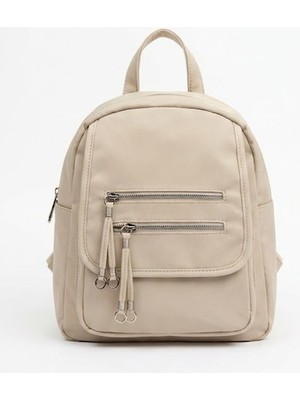 Heybe Shop Kadın Mıknatıs Kapaklı ve Fermuarlı Çok Gözlü Günlük Sırt Çantası