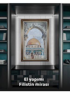 Zaytoon Kubbetü\'s-Sahra Dikey Mozaik Tablo (144X104 Cm).