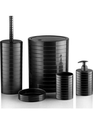 Feyza Design Renkli 5 Parça Banyo Takımı, Şık ve Kullanışlı Tasarım