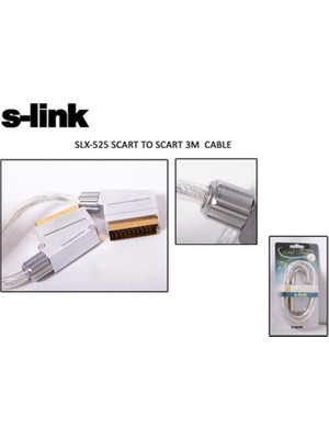 Novis Liora S-Link SLX-525 Scart To Scart 3mt Gold Metal Kablo