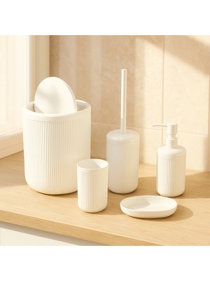 Feyza Design Konforlu ve Şık 5'li Banyo Seti, Temizlik ve Düzen Sağlar