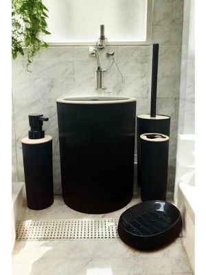 Feyza Design Şık Tasarımlı 4'lü Banyo Seti, Konfor ve Estetik Birlikte