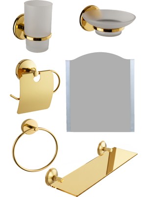 Tesitay Selvi 5 Li Ayna Seti Gold Renk