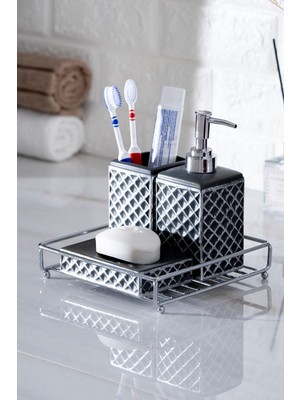 Feyza Design Şık 4 Parça Banyo Seti, Pratik ve Modern Tasarım