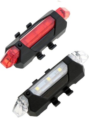 LED Stop Arka Işık Lamba USB Şarjlı 4 Mod Yüksek Kalite Dayanıklı Gece Sürüşü İçin