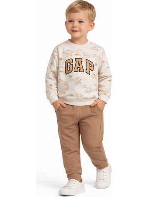 Baglan Erkek Çocuk Önü Baskılı Sweatshirt ve Eşofman Alt Takım BGL-ST05252