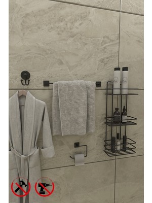 Feyza Design Paslanmaz Banyo Köşeliği ve Şampuanlık Seti, Pratik ve Şık Tasarım