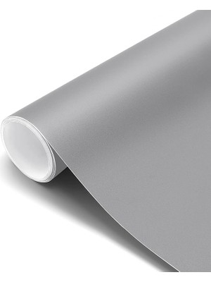 Kendinden Yapışkanlı Folyo, Açık Gri, Mat, Yapışkan Folyo, Pvc Folyo, Kalınlaştırılmış Mutfak Dolabı, Çıkartma, Mobilya, Mutfak, Komodin, Dolap Için, Su Geçirmez, Vinil, Dekoratif Folyo, Mobilya