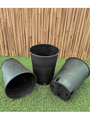 Üretim Saksısı 30 Adet 2 Lt 14X19 cm Plastik Saksı Siyah Üretim Saksı Bitki Üretim Saksısı