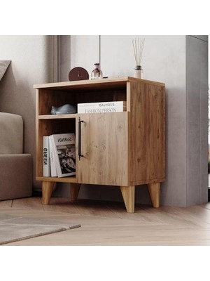 Home Enda Kommen 3 Bölmeli Kapaklı Komodin Atlantik Çam