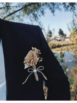 Hoby Shop Damat Yaka Çiçeği Iğnesi Sağdıç Yaka Çiçeği Iğnesi – Yaka Iğnesi