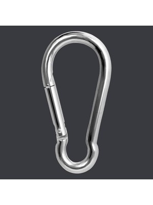 Karabina 4 mm Yaylı Kanca Paslanmaz Çelik Kilit Tırmanma Dağcılık Kamp Ekipmanları Salıncak Hamak Anahtar Askı Kilidi