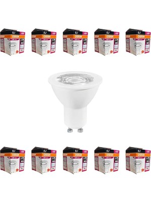 GU10 LED Ampul 4.5W 6500K Beyaz Işık – 350LM, 36° Işık Açısı, 10'lu Ekonomik Paket, Enerji Sınıfı F – 15.000 Saat Ömür