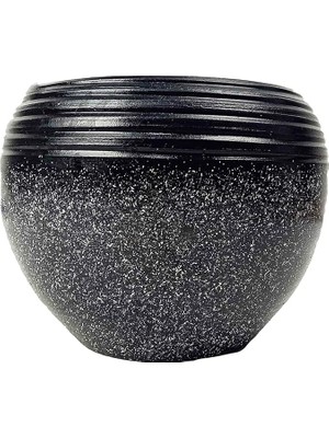 Tasarımı Ev Dekorasyon Siyah Granit Küp Saksı Saksılık Salon Çiçeklik Büyük Boy