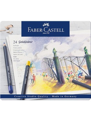Goldfaber Sulu Boya Kalemi, 24 Renk, Yüksek Pigment, Canlı Renkler, Su ile Çözünebilir, Dayanıklı Uç
