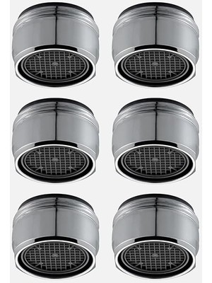 6 Adet Batarya Musluk Ucu Su Tasarruf Aparatı Süzgeci Perlatör Dış Dişli