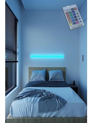 LED Abajur Aplik Gece Lambası Rgb Lambader 16 Renkli Uzaktan Kumandalı Işık 4 Animasyonlu