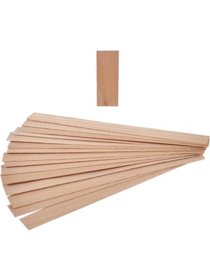 Feyza Design Ahşap Mum Fitili 10'lu, 15 cm Boy, 15 mm En, Doğal ve Kaliteli Fitil
