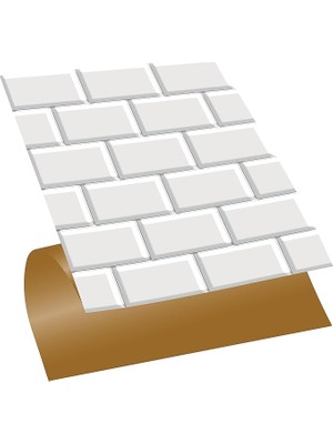 Kendinden Yapışkanlı Metro Karo Desenli Pvc Karo, Yapışkanlı Fayans Kaplama, Fayans Çıkartması, Zemin Duvar Karosu 30X30 cm (4 Adet / 0,36 M²)