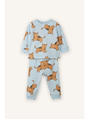 DeFacto Kaplan Desenli Uzun Kollu 2li Pijama Takımı Erkek BEBEK G8834A526SP