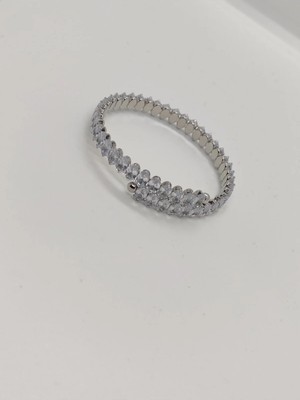 Cadde Dükkanı Suyolu Taşlı Silver Çelik Bileklik