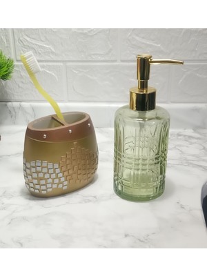 Feyza Design Pratik Sıvı Sabunluk ve Diş Fırçalığı 2'li Set