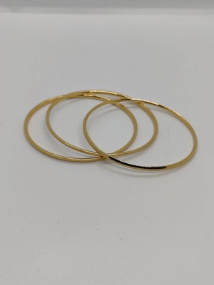 Cadde Dükkanı Çelik Ajda Bilezik Desenli 3lü Gold