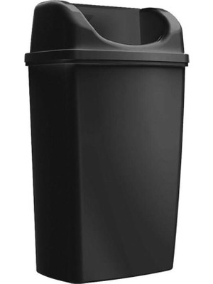 Feyza Design Şık Siyah Duvara Monte Çöp Kutusu 25 Litre, Pratik ve Hızlı Kullanım